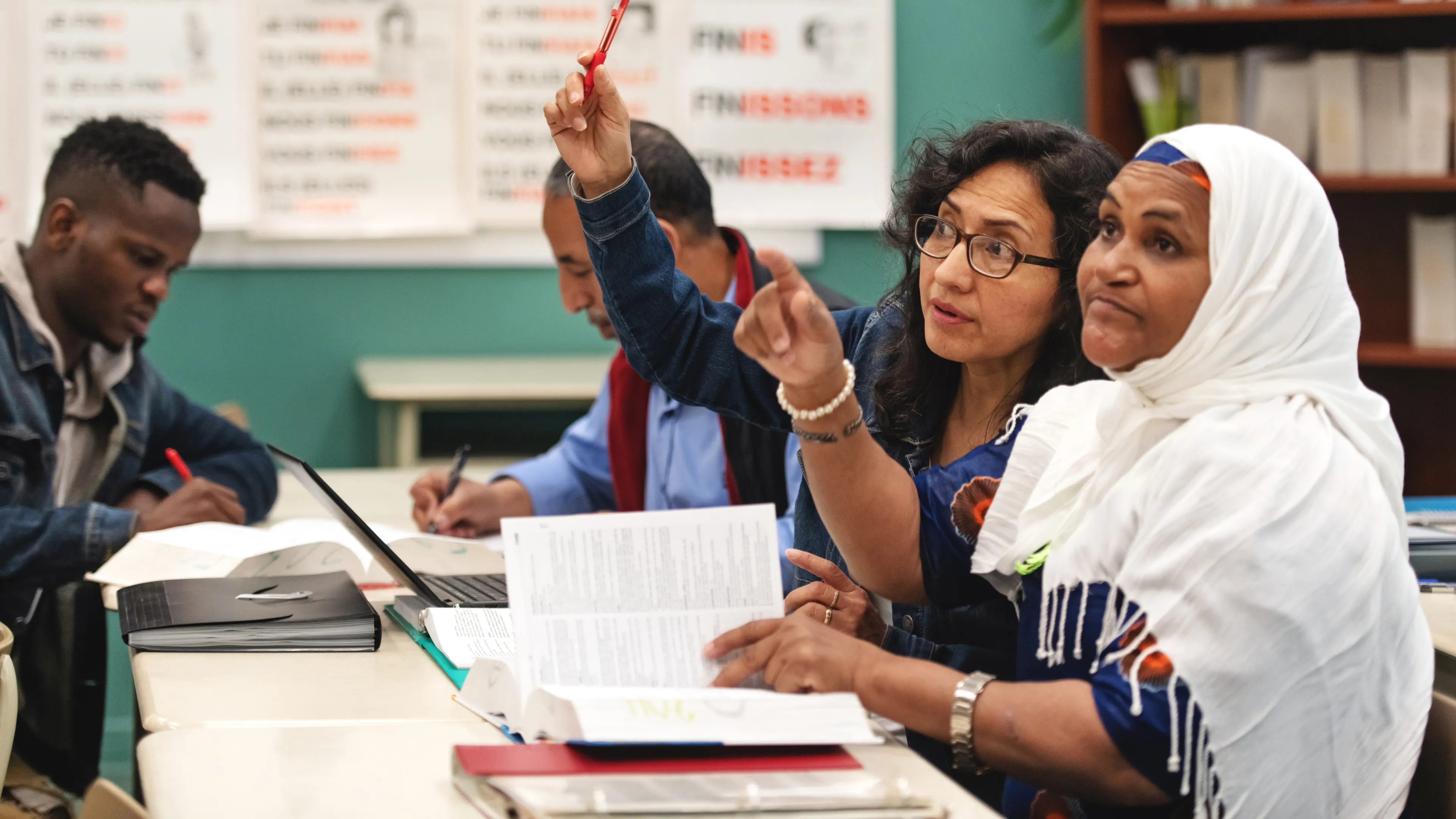 Adult Newcomers learning English