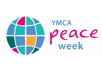 YMCA Peace Week logo with multi-coloured globe.