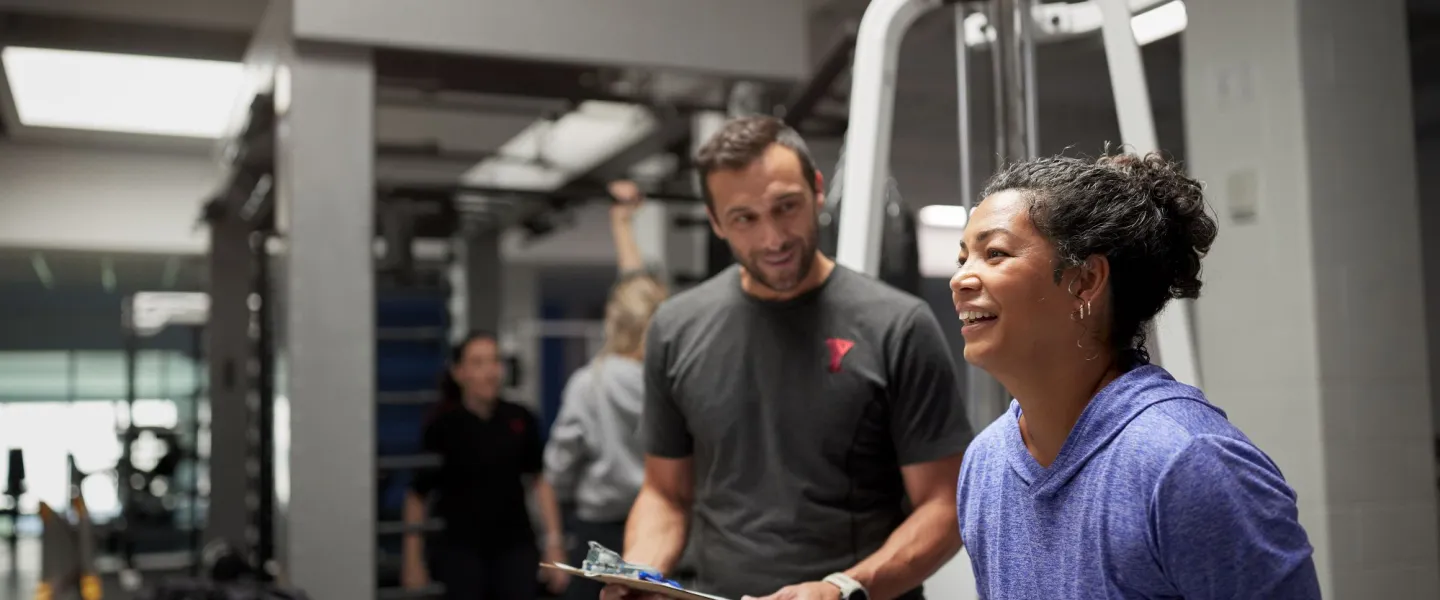 Woman working out at the YMCA