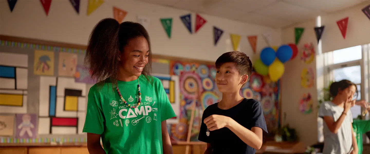 Two kids at YMCA Day Camp