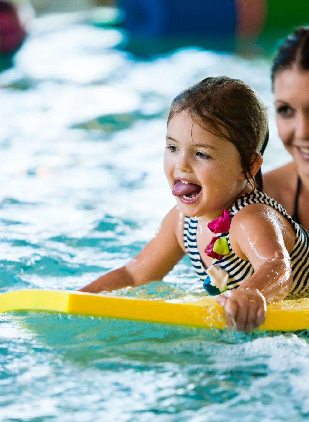 Family Swimming in Pool