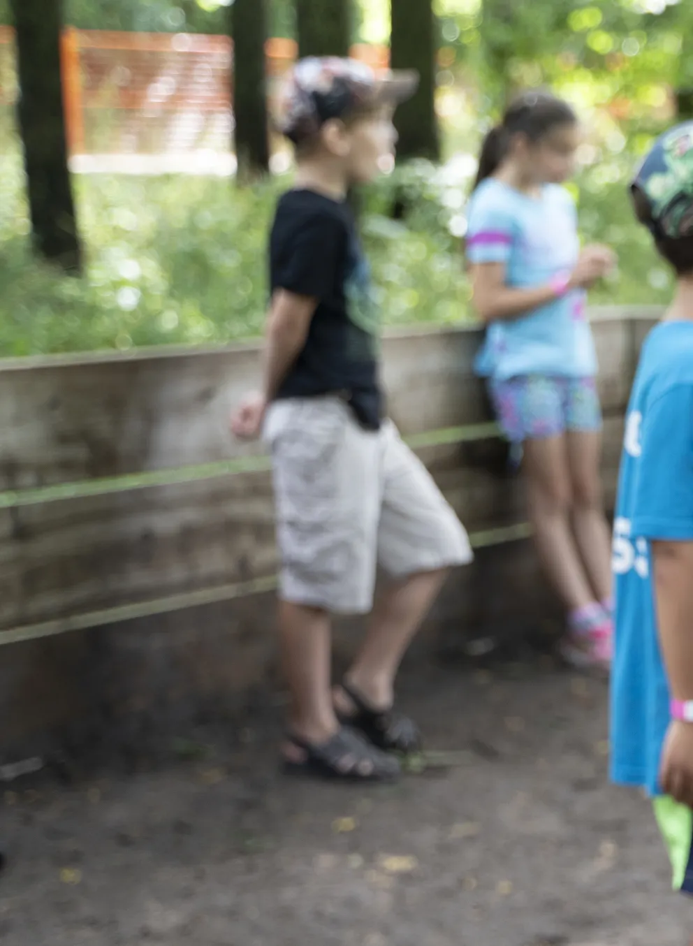 Boy smiling enjoying camp