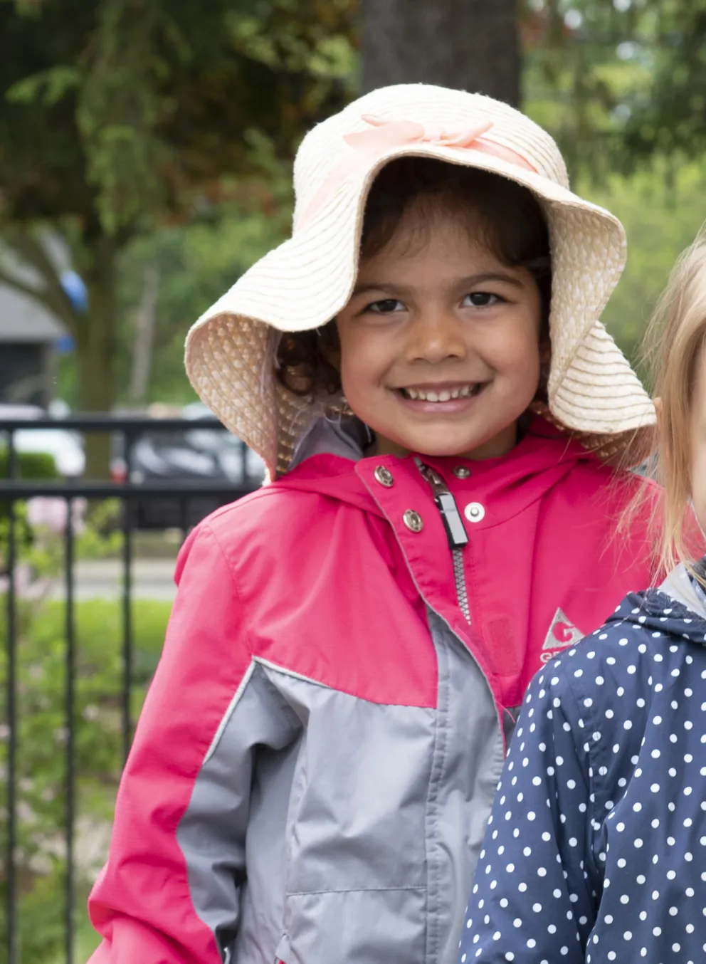 Two girls playing outside during after care