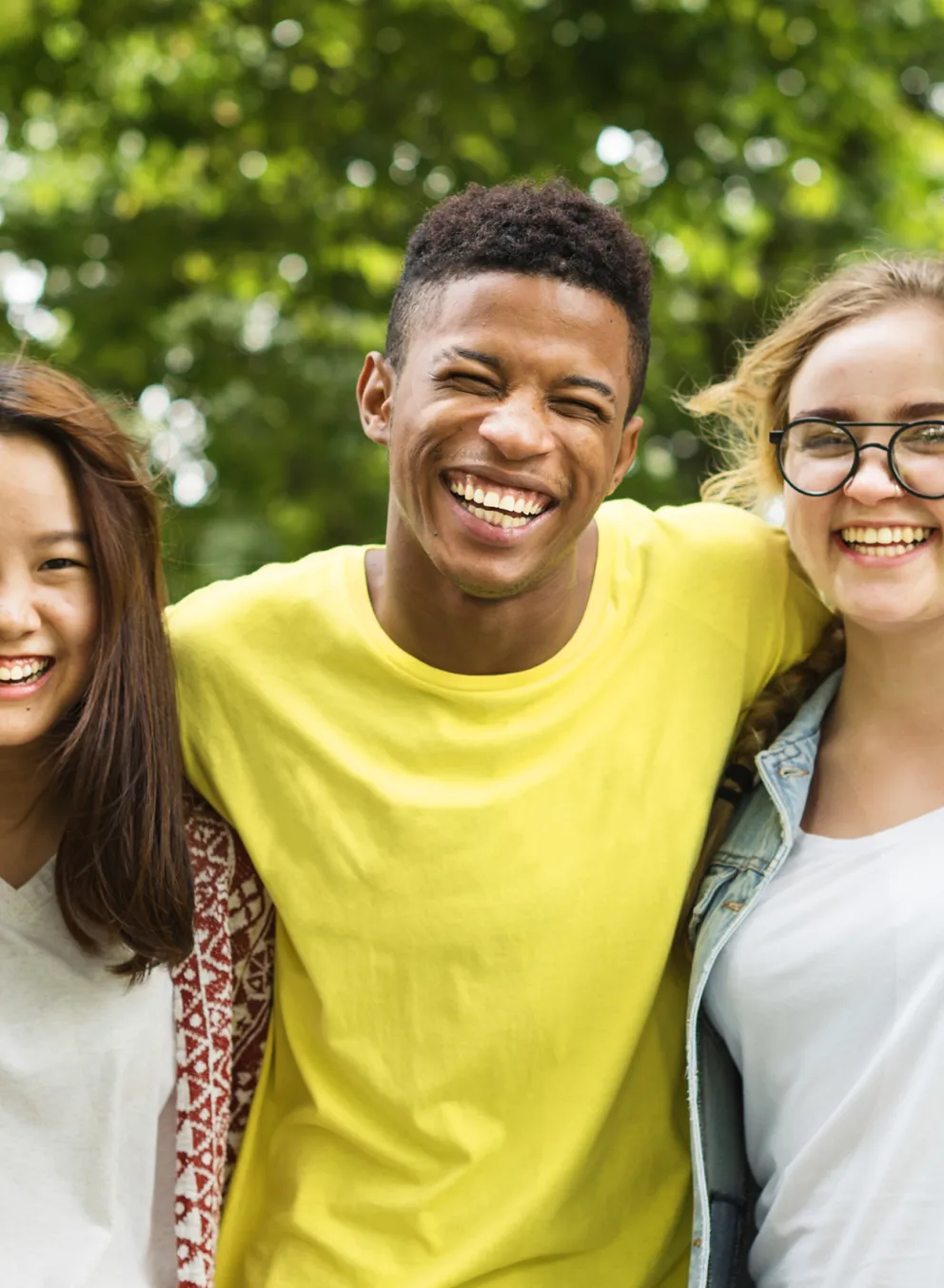 Group of youth smiling and laughing together