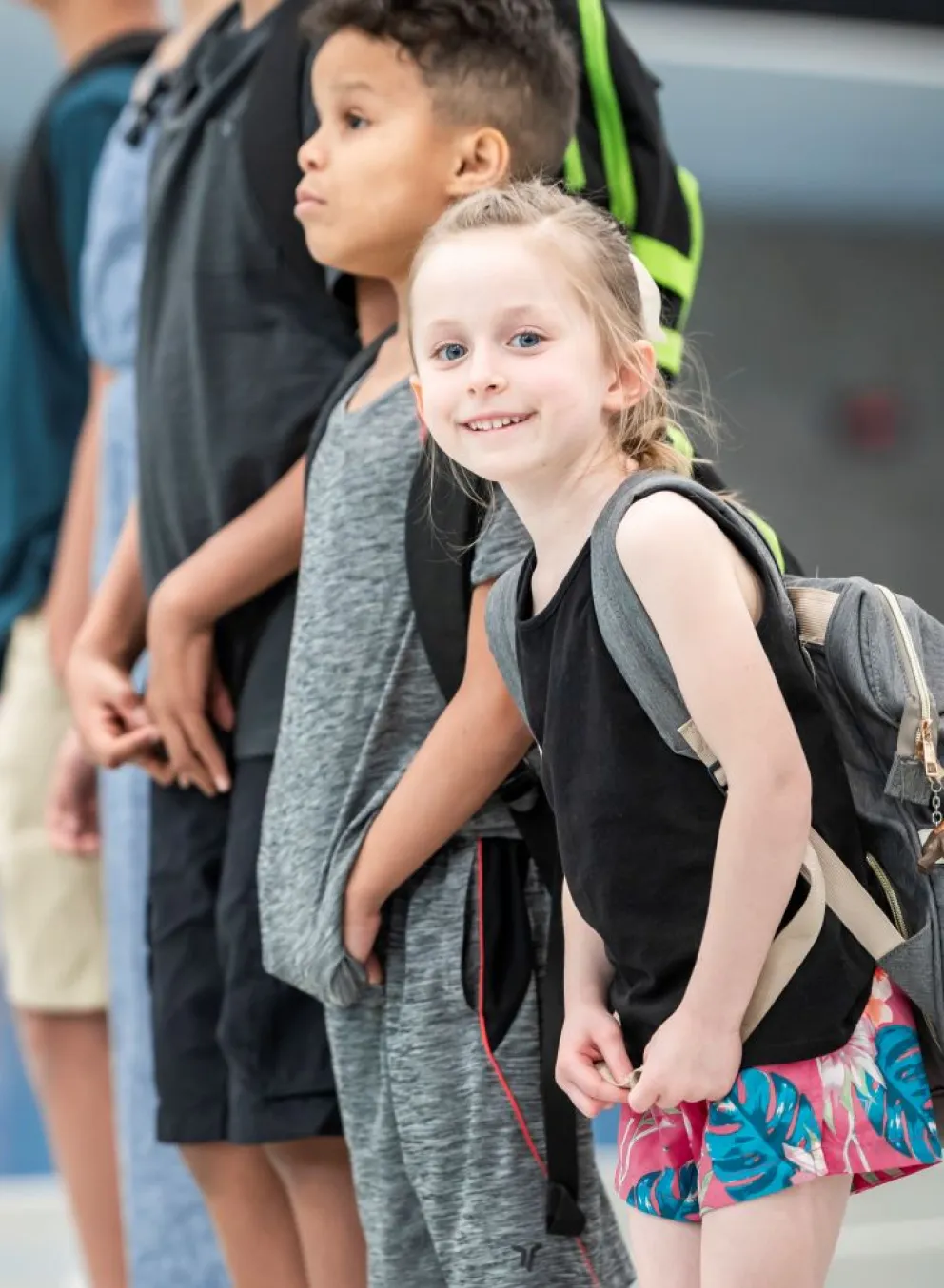Kids ready for school year camp