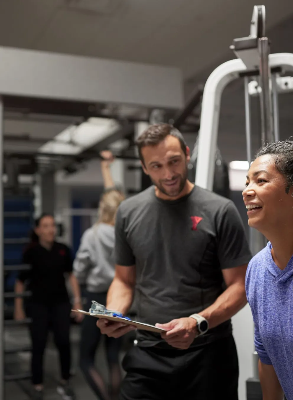 Woman working out at the YMCA