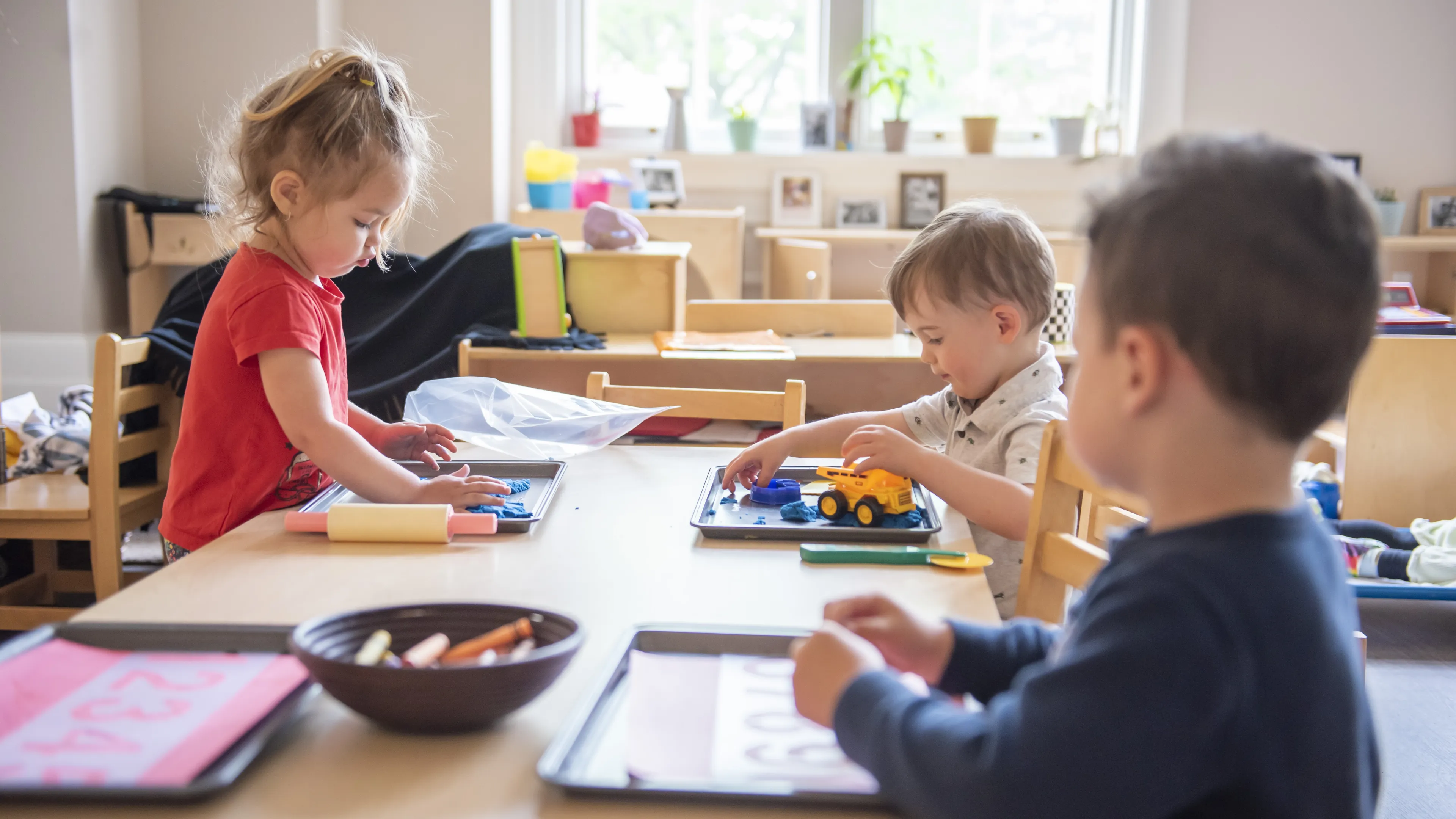 Kids playing indoors