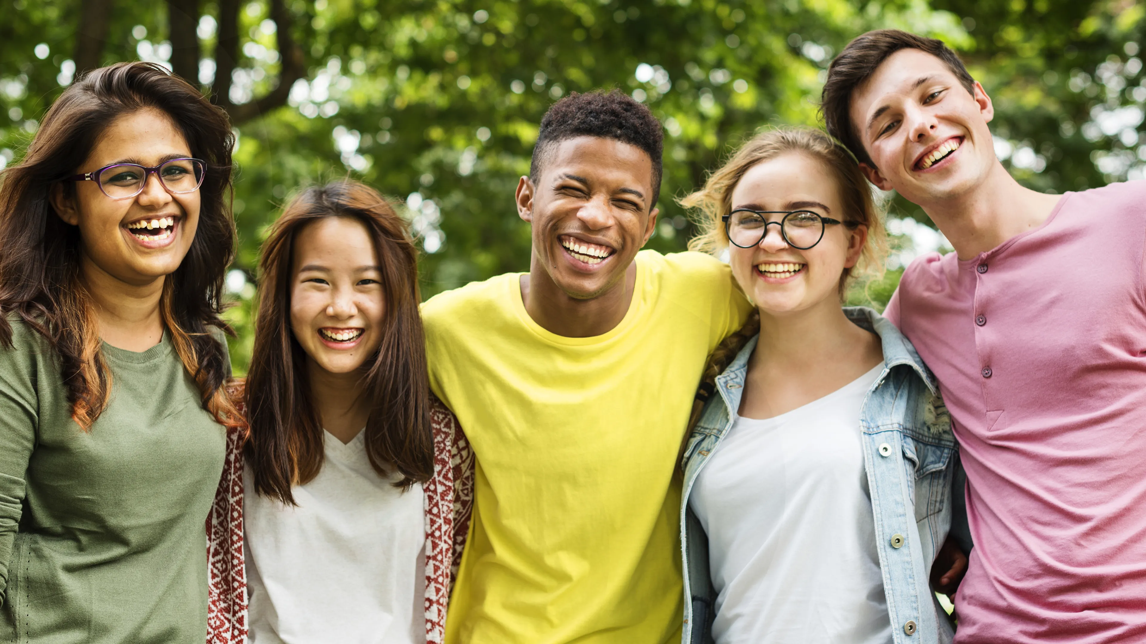Group of youth smiling and laughing together
