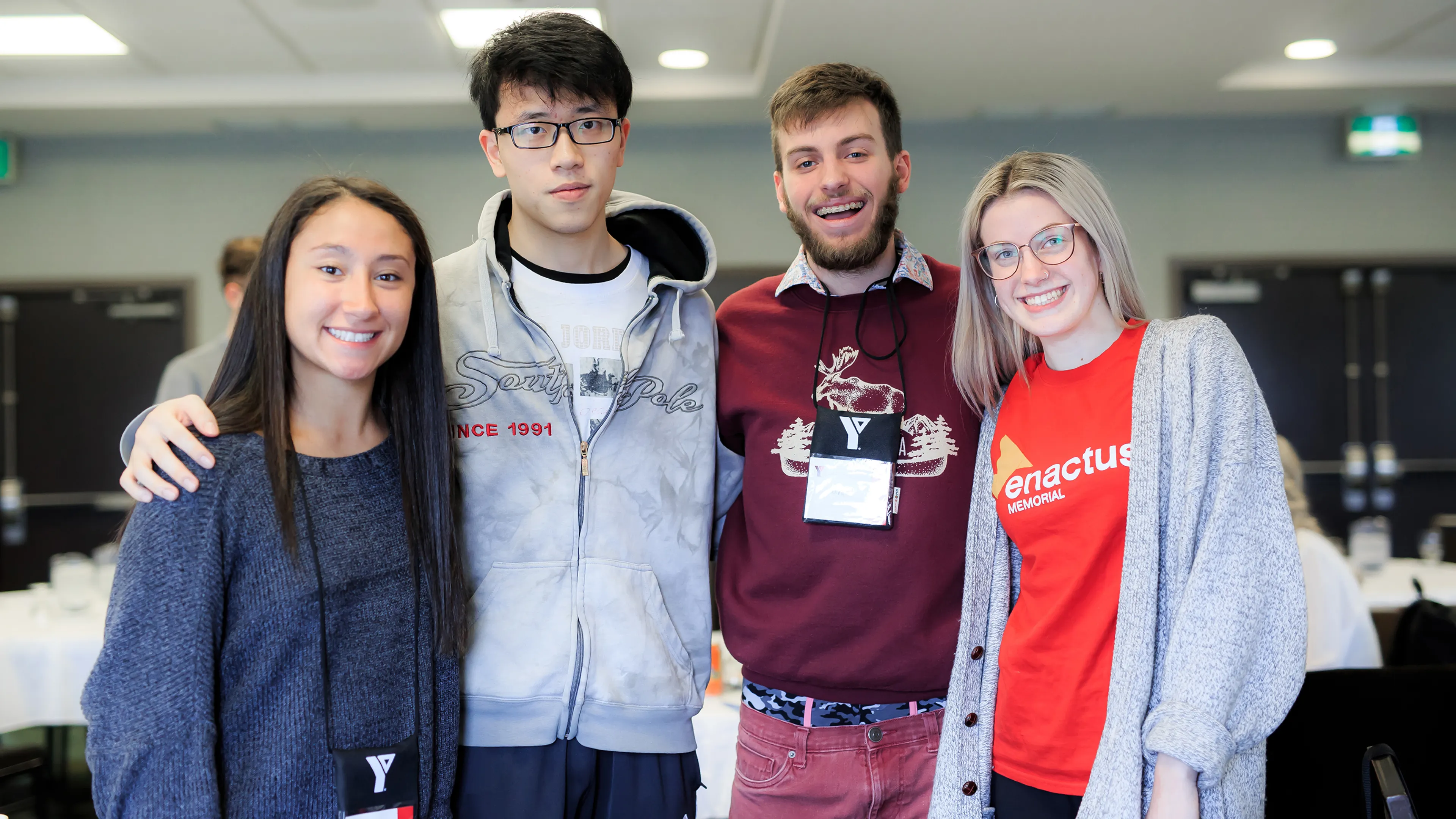 Group of youth smiling for a photo