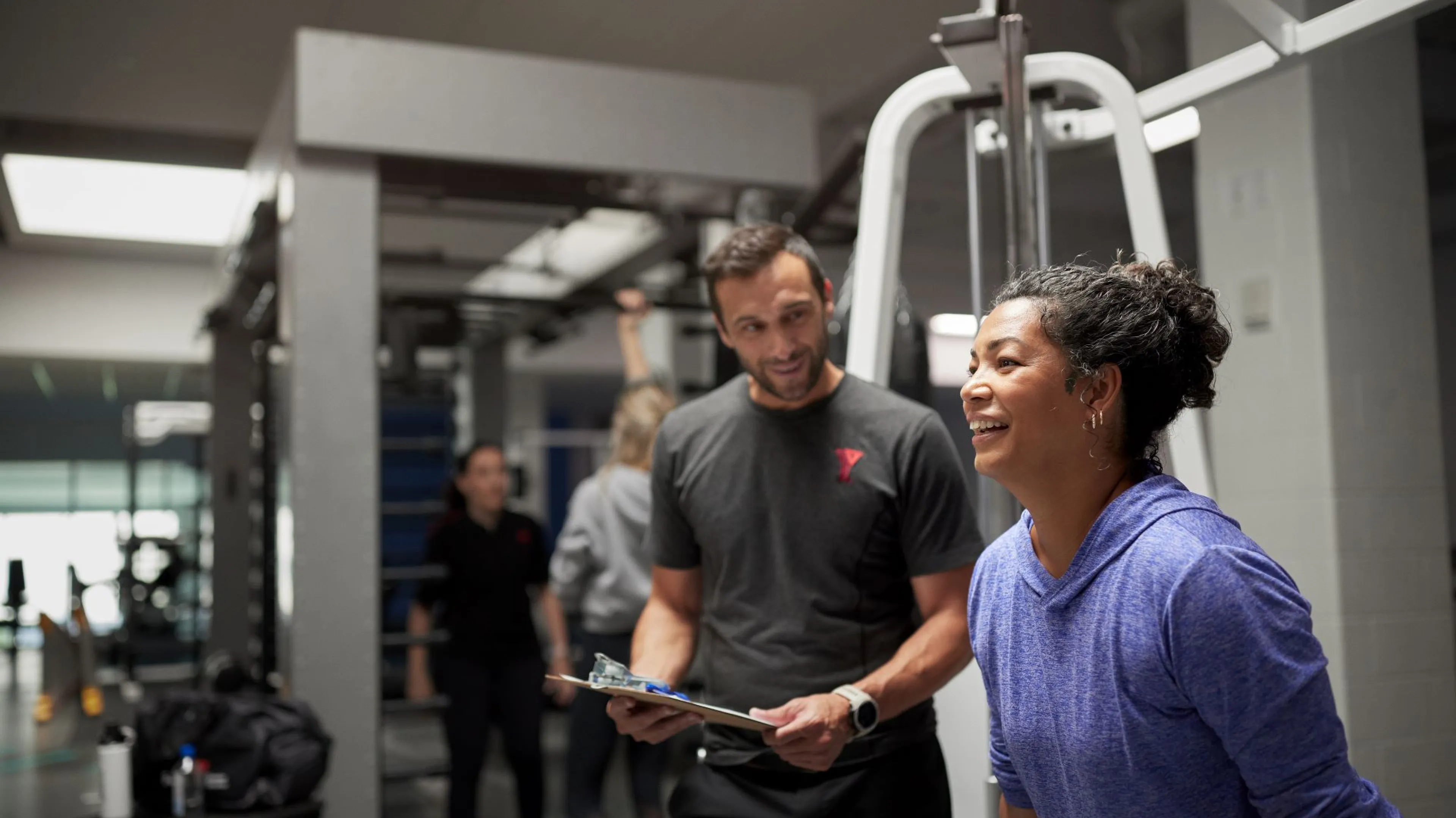 Woman working out at the YMCA