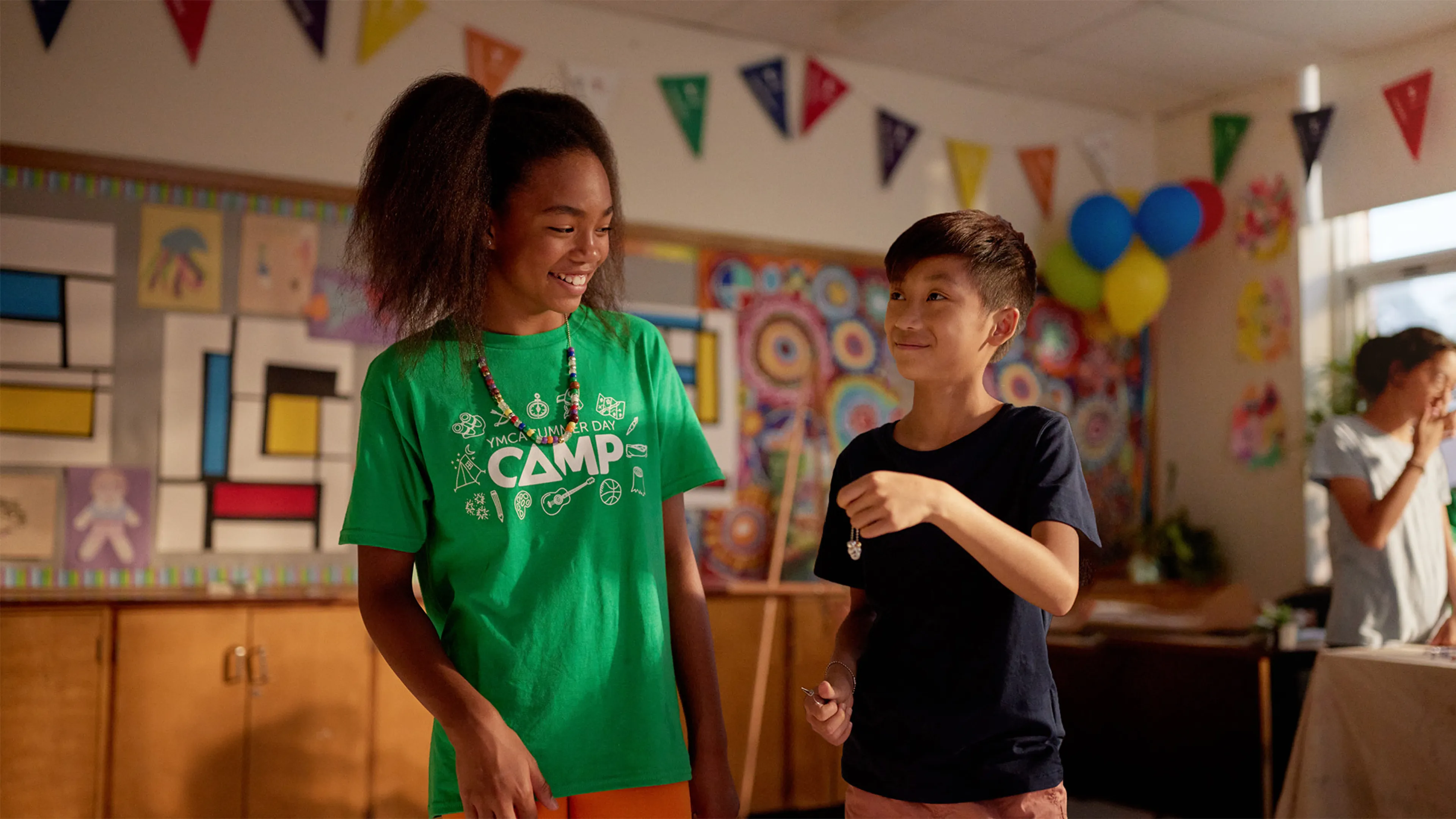 Two kids at YMCA Day Camp