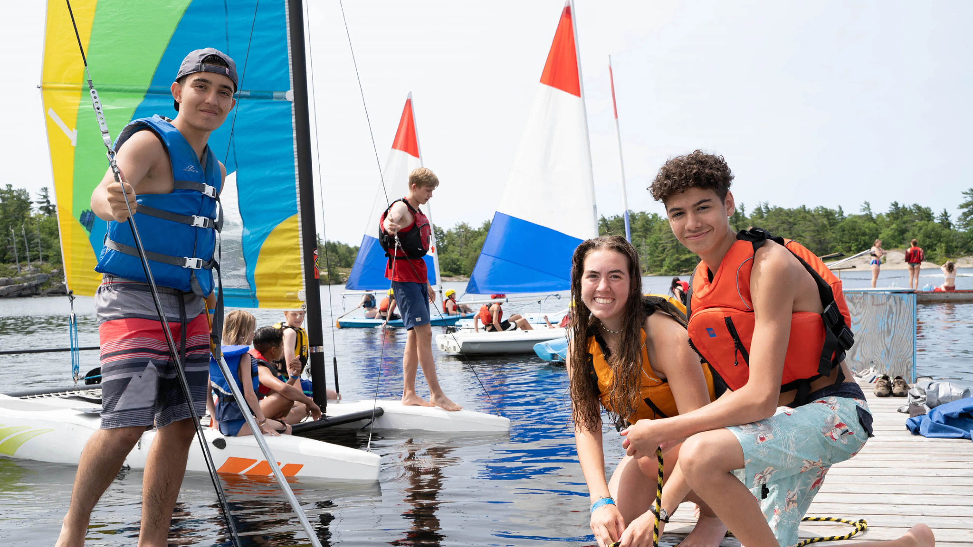 kids getting ready to sail at CQE