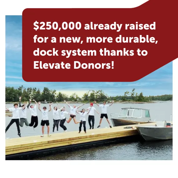 $250,000 already raised for a new, more durable, dock system thanks to Elevate Donors!