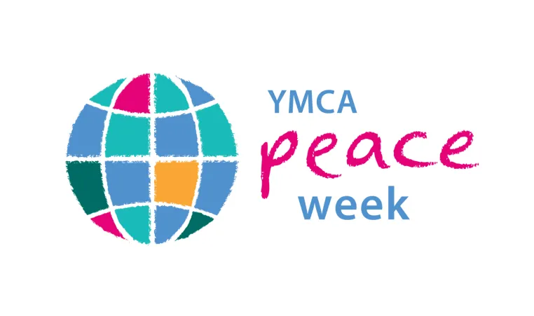 YMCA Peace Week logo with multi-coloured globe.