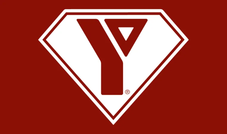 Y logo inside a superhero-themed shield.