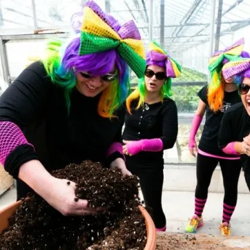 Women planting