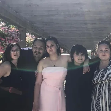 Family in Garden