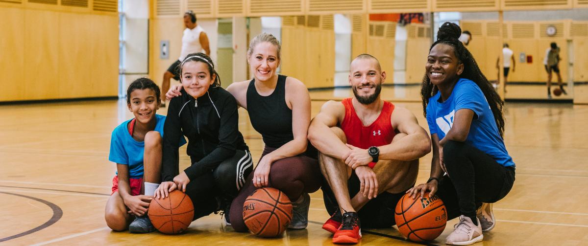 A group of YMCA members and staff - all ages and fitness levels